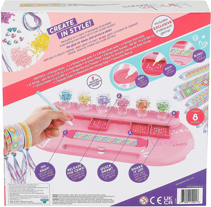 Blingle Bands DIY Gem Friendship Bracelet, 8 Band Deluxe Studio - Arts & Craft Activity for Ages 7 and Up