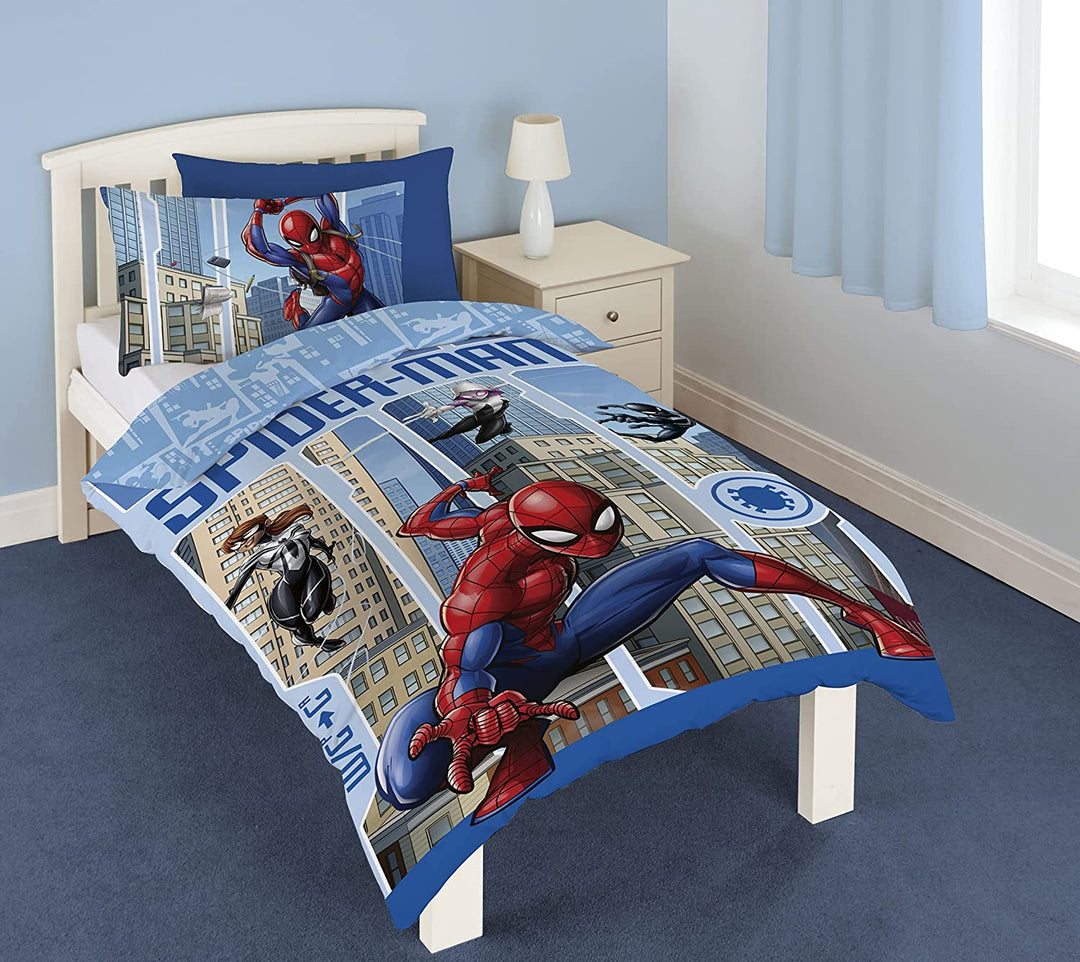 Disney Spiderman Official Single Duvet Cover Set