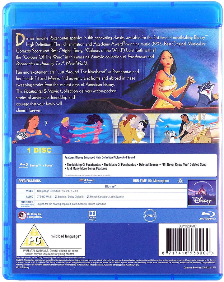 Pocahontas 1 & 2 Doublepack [Region Free] - Animation [DVD]