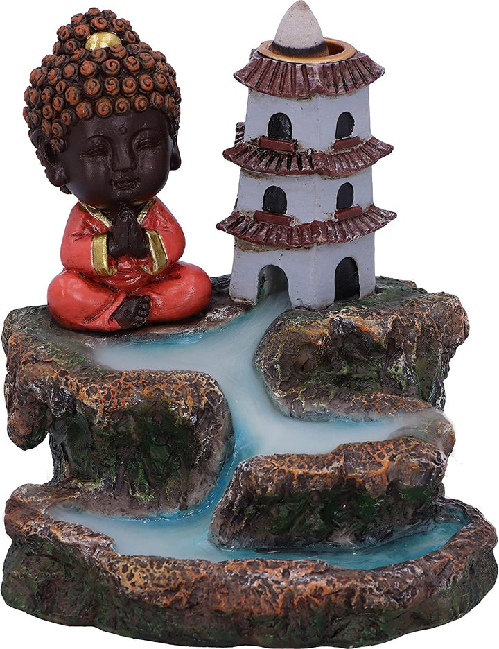 Nemesis Now Zen Temple Buddha River Backflow Incense Cone Burner 13cm, Blue