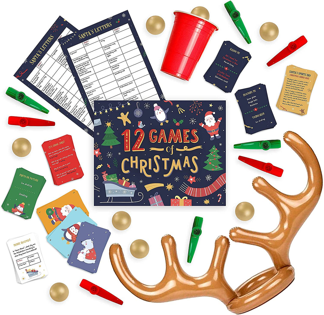 12 Games of Christmas - 12 Hilarious Festive Games [Family Party Games Pack for Families]