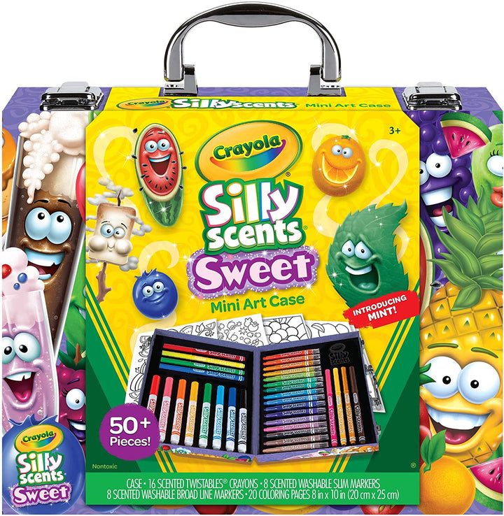 Crayola Silly Scents Mini Art Kit - Washable Scented Markers Crayons Smelly Pens 50+ Pieces