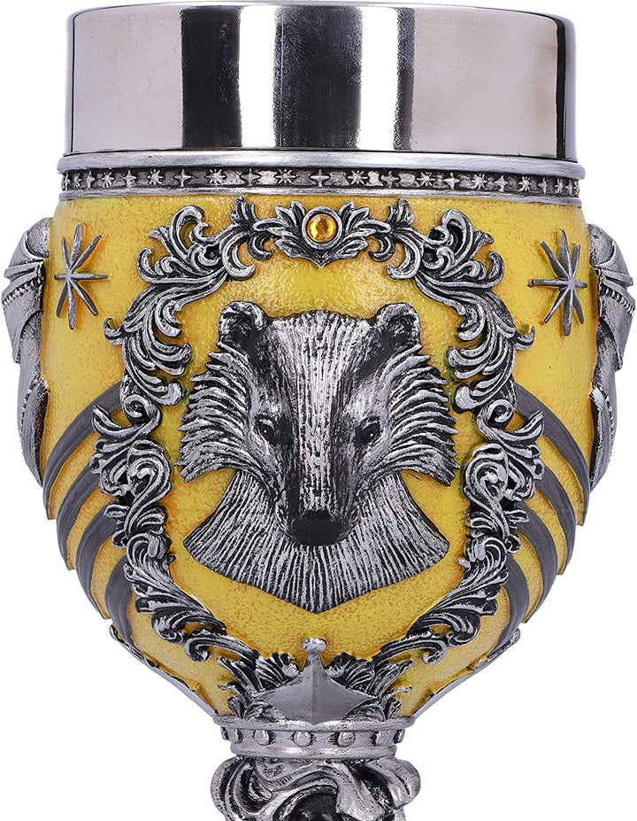 Nemesis Now Harry Potter Hufflepuff Collectible Goblet 19.5cm - Yellow Silver