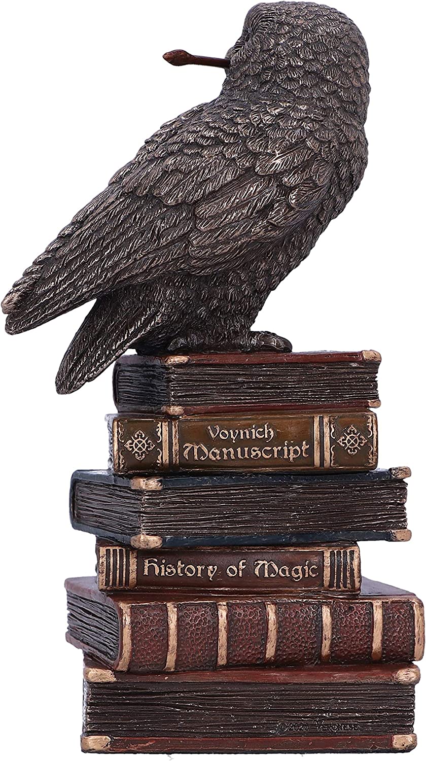 Bronze Spellcraft Witches Familiar Owl on Book Figurine