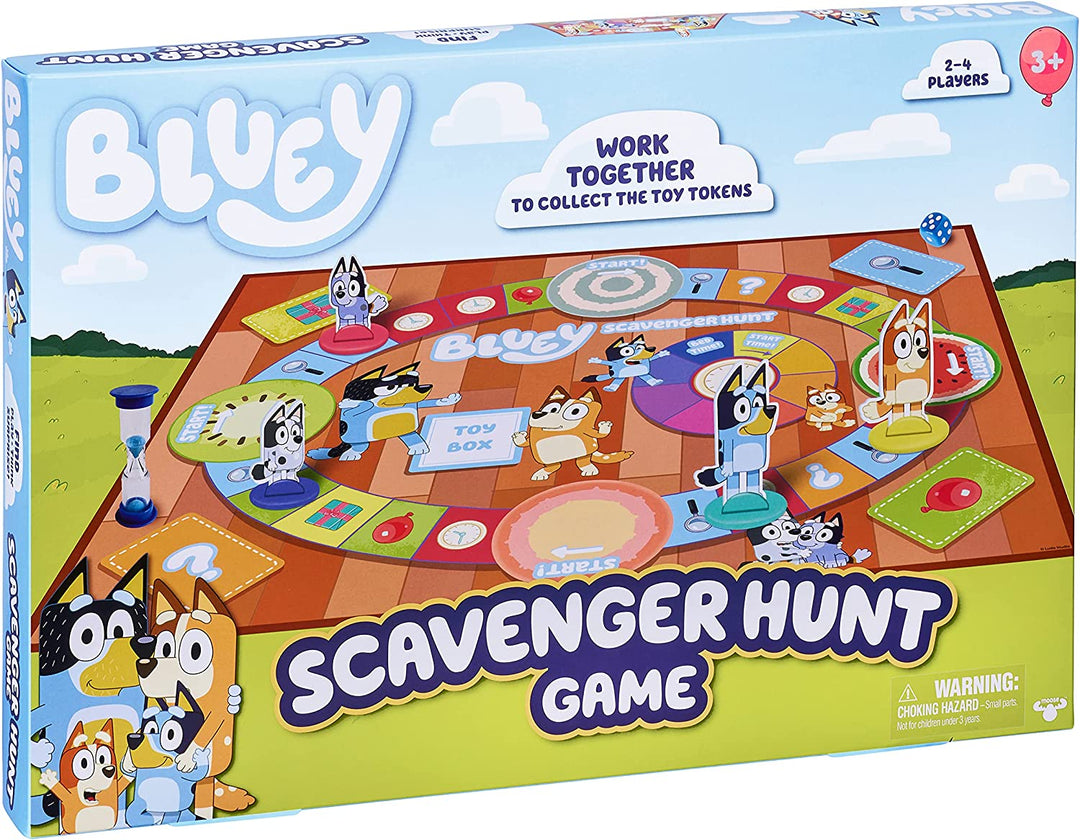 Bluey Scavenger Hunt Board Game - Official Family Board Game for 2-4 Players