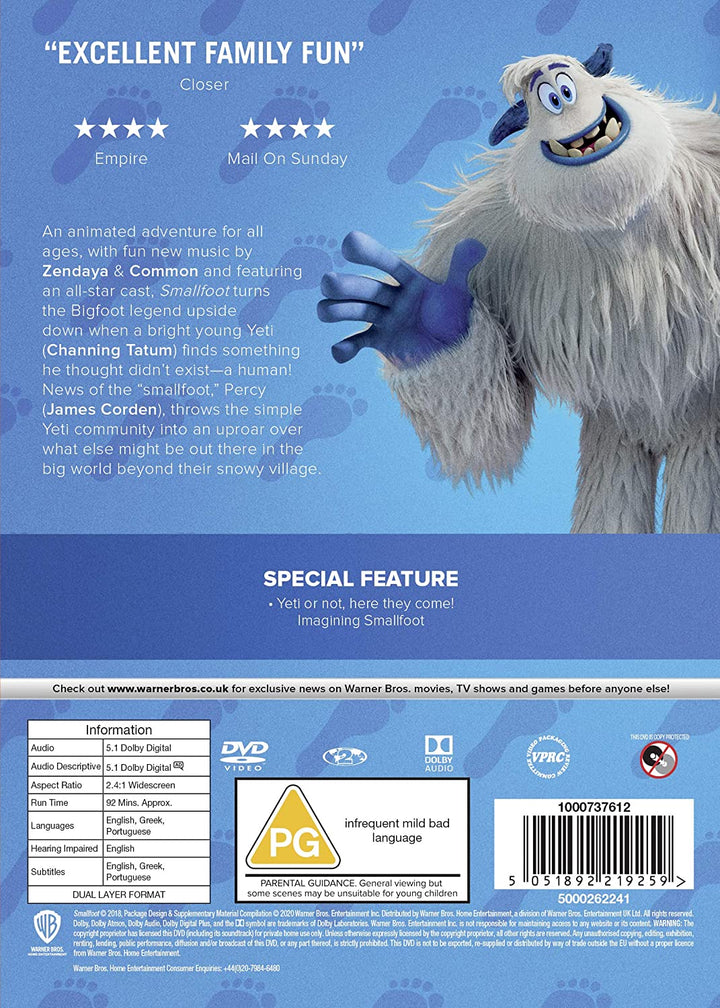 Smallfoot  - Family/Adventure [DVD]