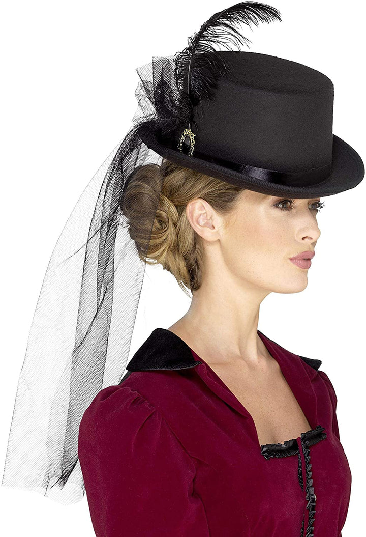 Smiffys Victorian Style Deluxe Ladies Top Hat (48413)