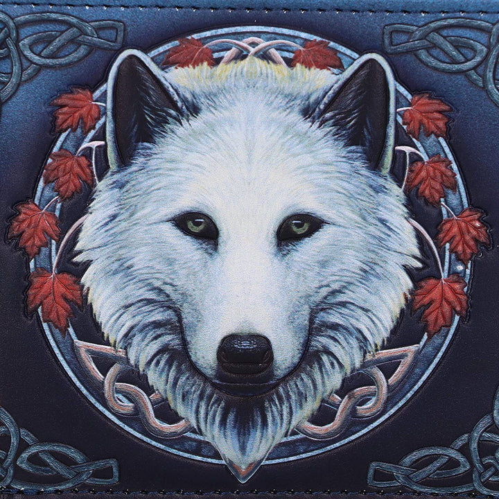 Nemesis Now Lisa Parker Guardian of The Fall White Autumn Wolf Wallet, Polyureth