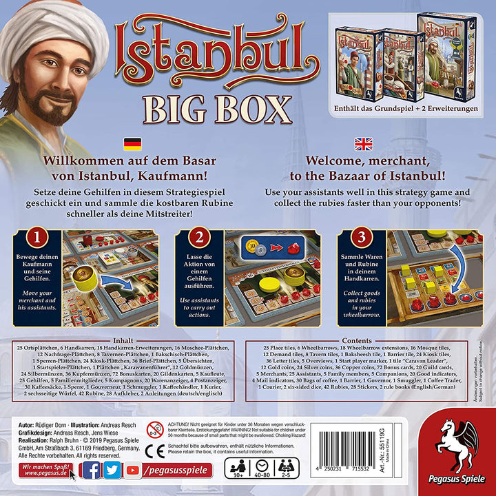 Pegasus Spiele | Istanbul Big Box | Board Game | 2 to 5 Players | Ages 10+ | 40