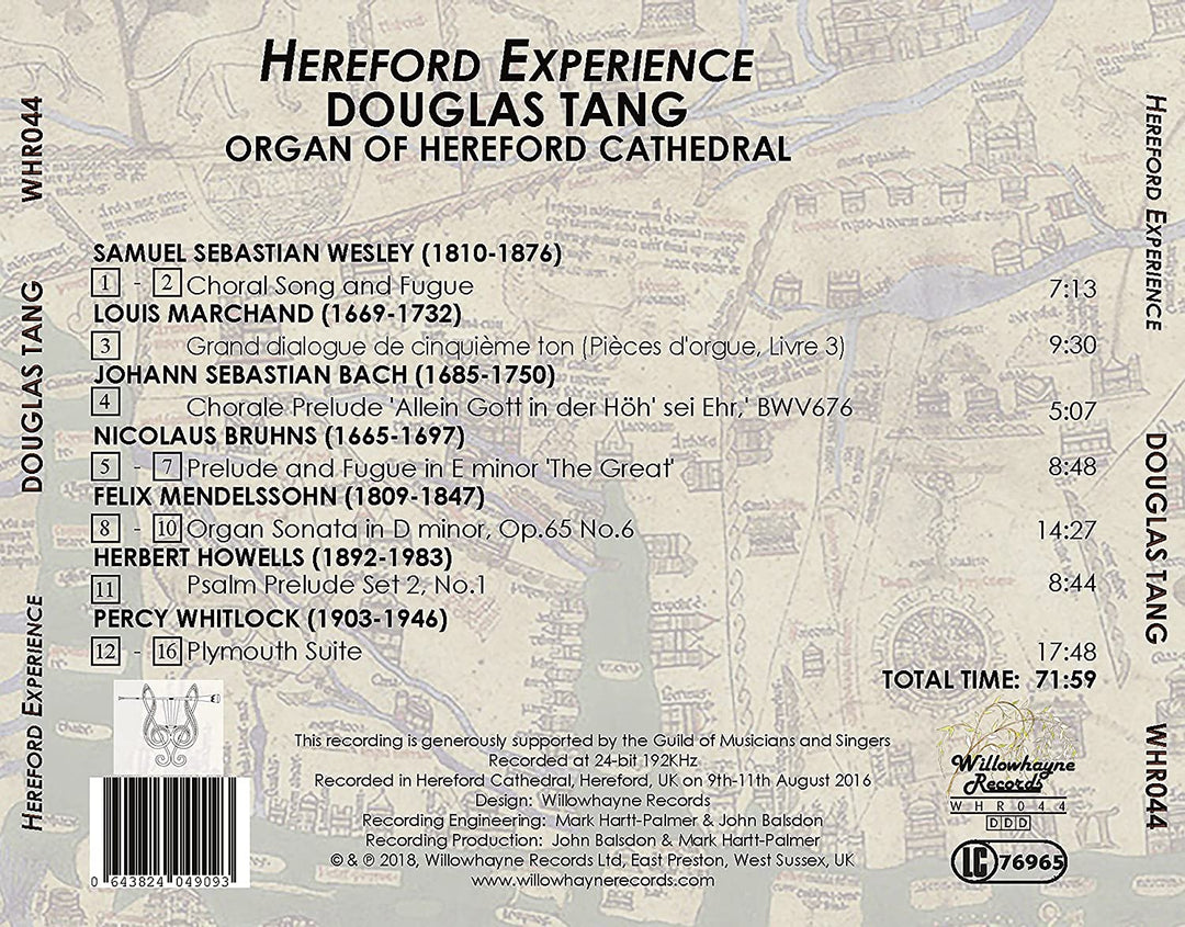 Douglas Tang - Hereford Experience [Douglas Tang] [Willowhayne Records: WHR044] [Audio CD]