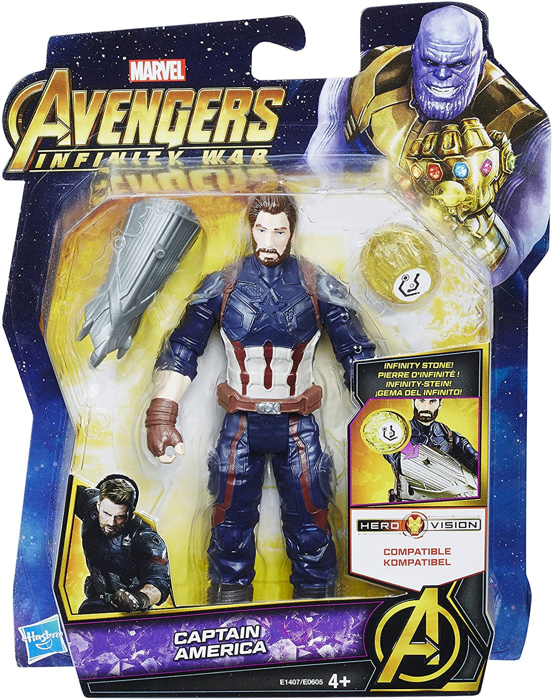 AVENGERS E1407EL2 Infinity War Captain America with Infinity Stone