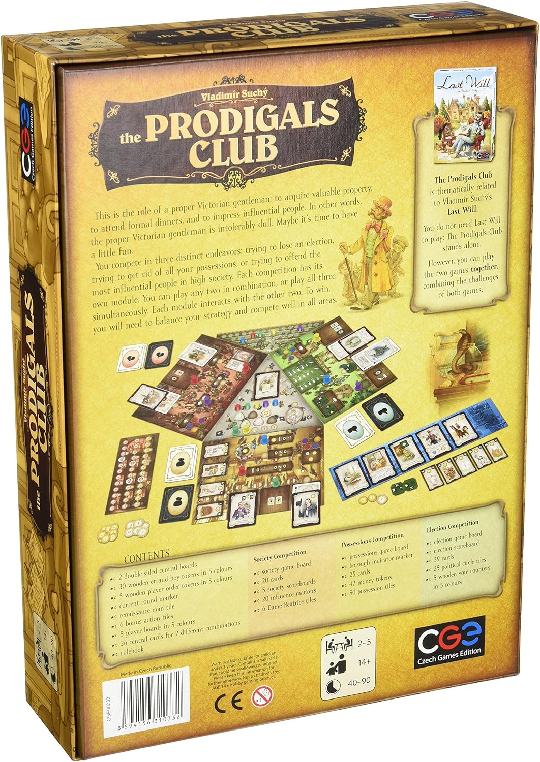 Czech Games Edition The Prodigals Club Board Game