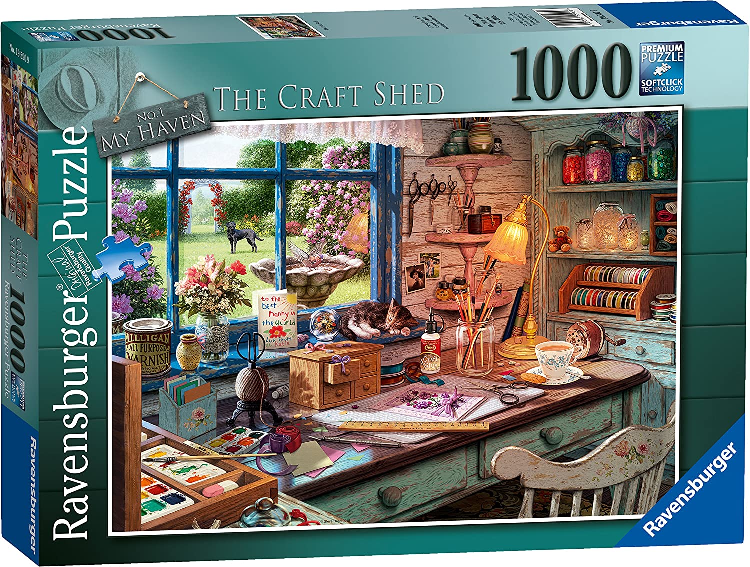 Ravensburger My Haven No.1 The Craft Shed - 1000 Piece Jigsaw Puzzle for Adults
