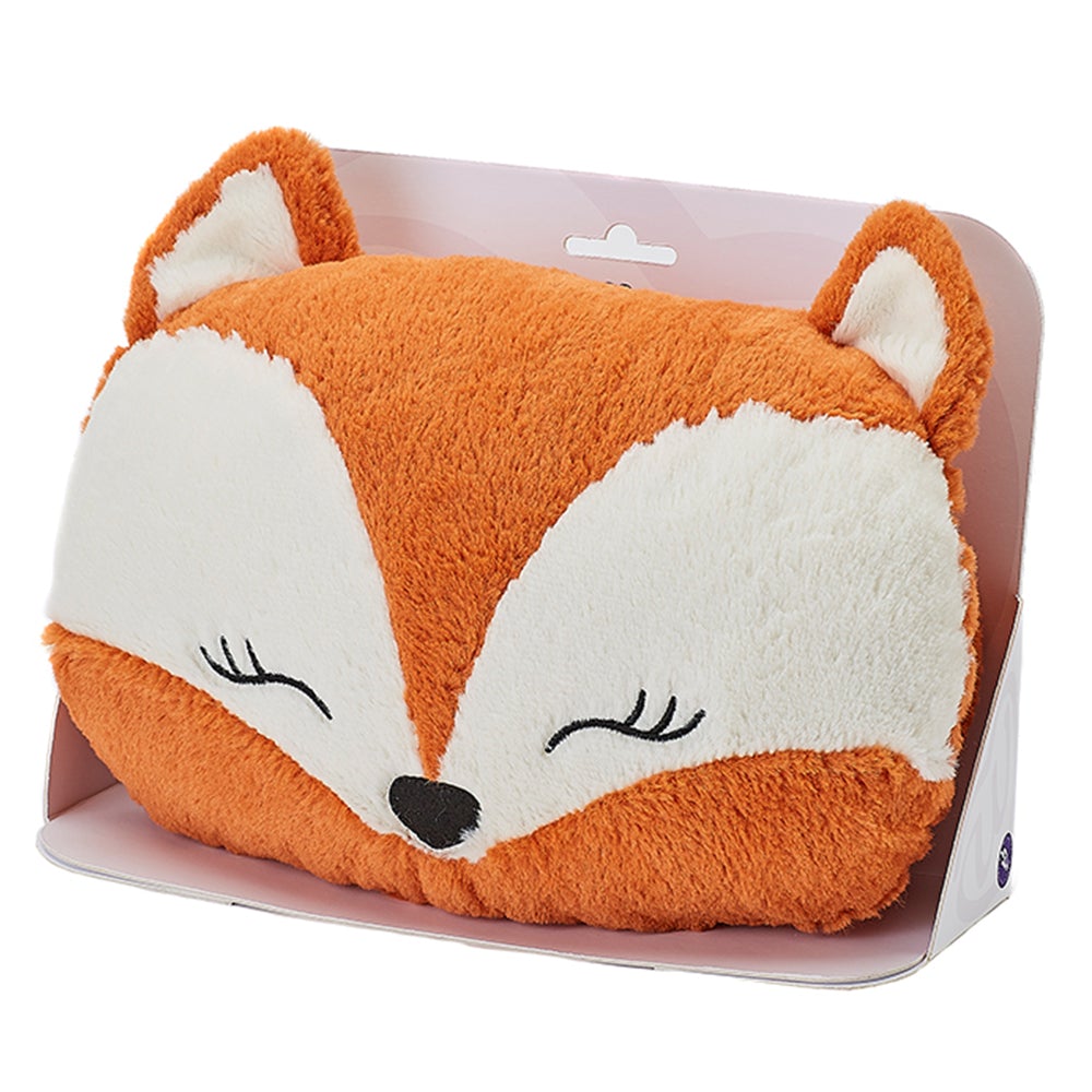 Warmies Fox Hand Warmer - Reusable Microwaveable & Freezable Lavender-Scented Soft Fur Heating Pad