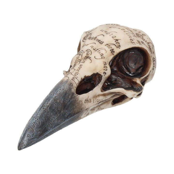 Nemesis Now Edgar's Raven Skull Figurine 25cm Ivory