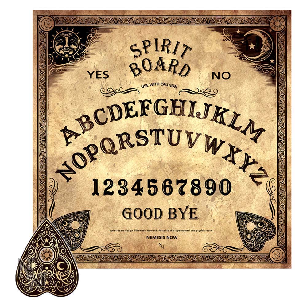 Nemesis Now Spirit Board 38.5cm - Antiqued Beige Spirit Talking Board with Planchette