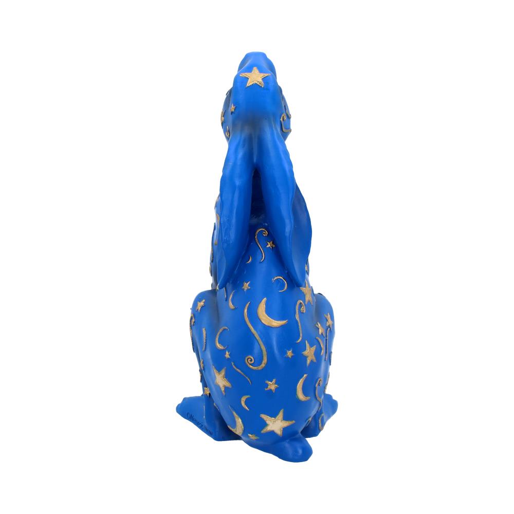 Nemesis Now Celestial Collection - Lepus Hare Figurine Blue Resin Statue with Gold Stars and Moons 5