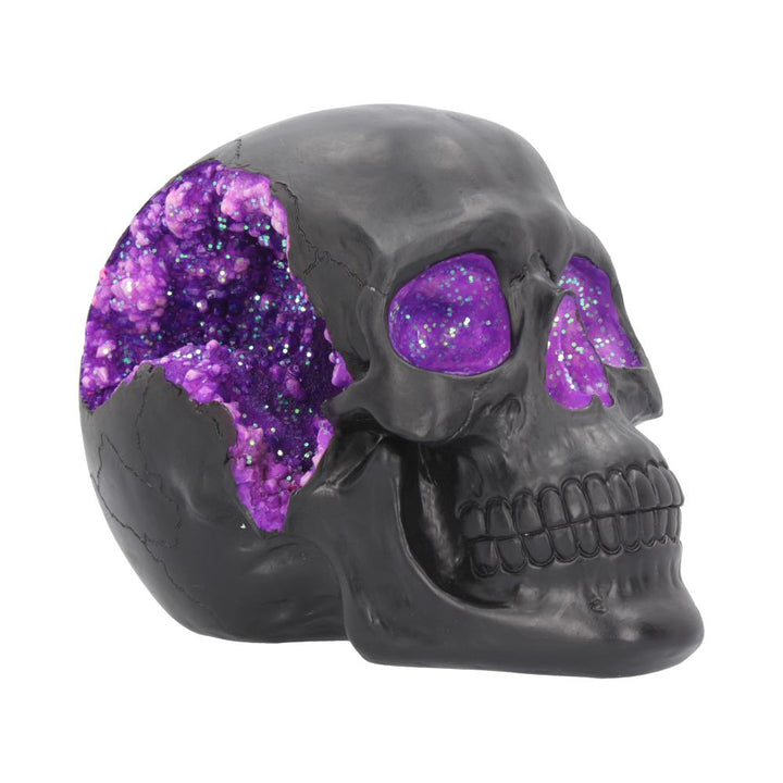 Nemesis Now Geode Skull Figurine 17cm Black, Resin