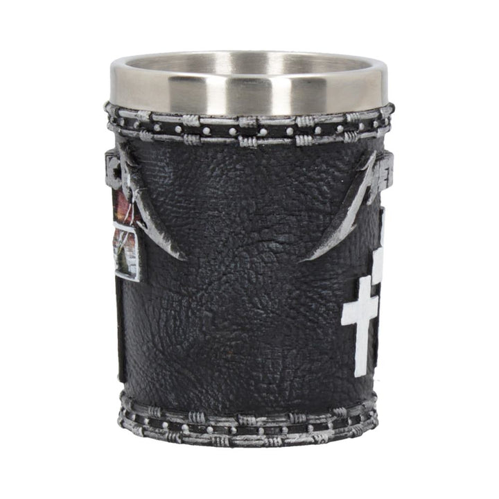 Nemesis Now B4683N9 Metallica-Master of Puppets Shot Glass 7cm, Resin w/Stainless Steel Insert, Black