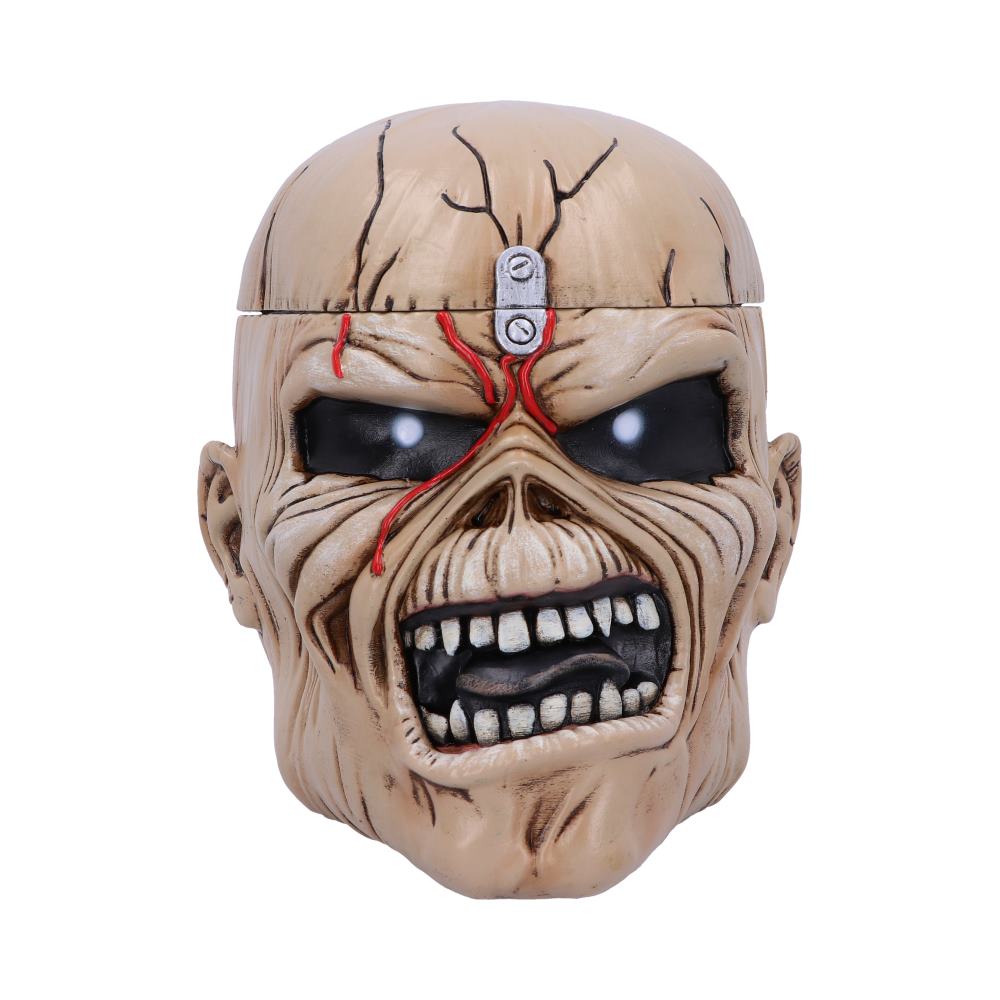 Nemesis Now Iron Maiden Eddie The Trooper Head Trinket Box, Polyresin, Beige, One Size