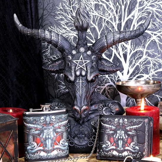 Nemesis Now Celestial Black and Silver Baphomet Bust, Polyresin, 33cm