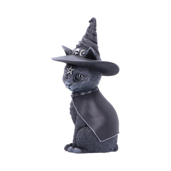 Nemesis Now Purrah Witches Hat Occult Cat Figurine, Black, 13.5cm