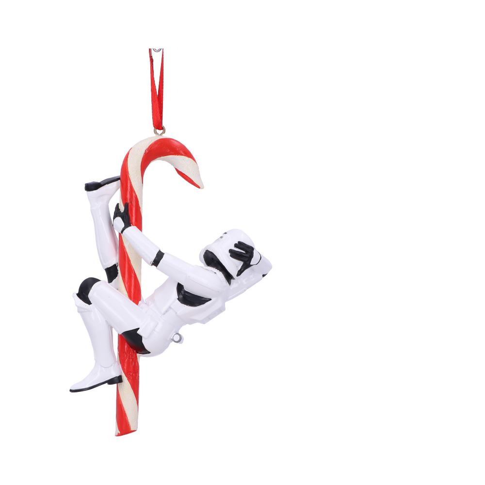 Nemesis Now Stormtrooper Candy Cane Hanging Ornament in Red and White Resin 6