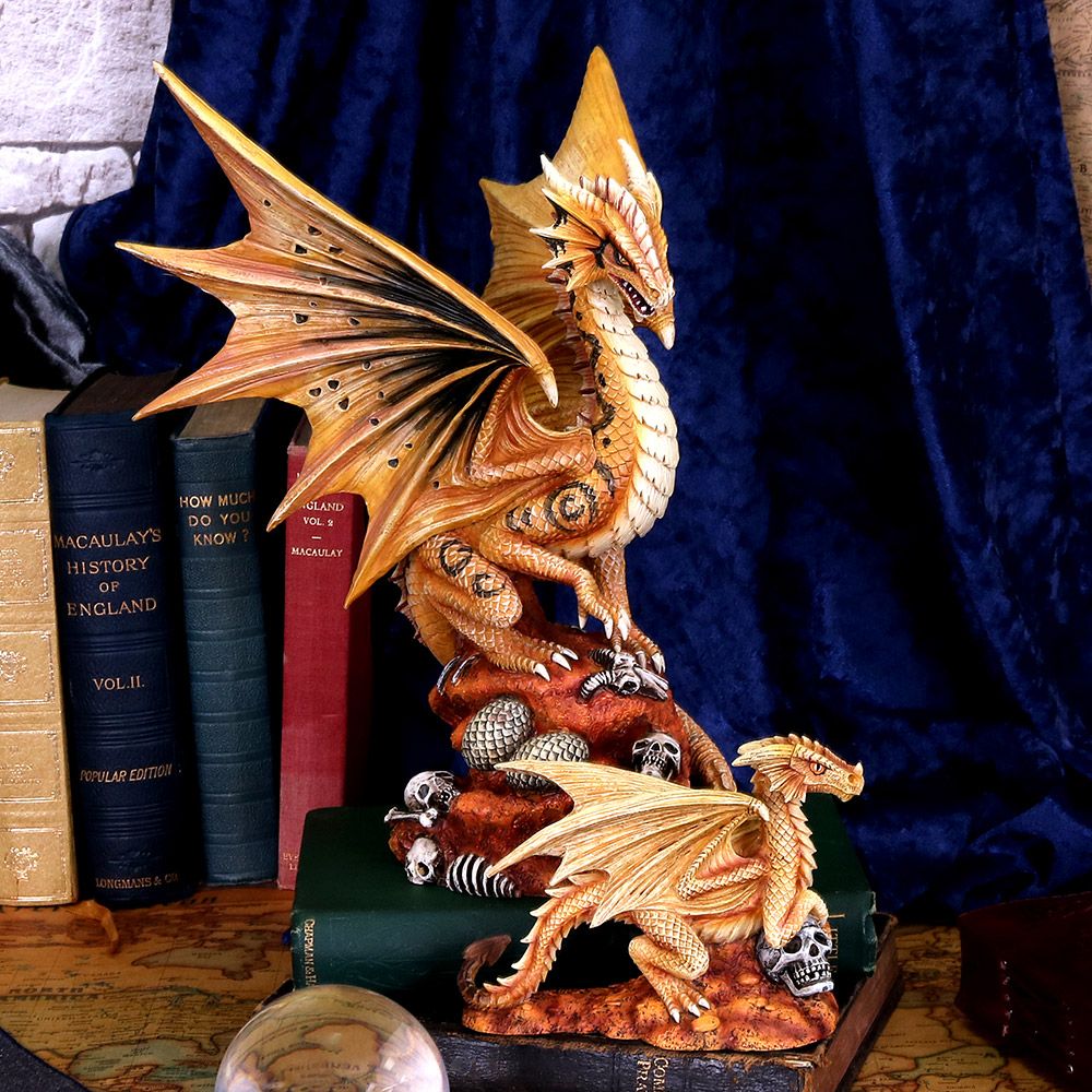 Nemesis Now Adult Desert Dragon Anne Stokes 24.5cm Figurine, Resin, Yellow, One