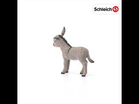 Schleich Donkey Foal 13746 - Individually Hand Painted Figure for Imaginative Play