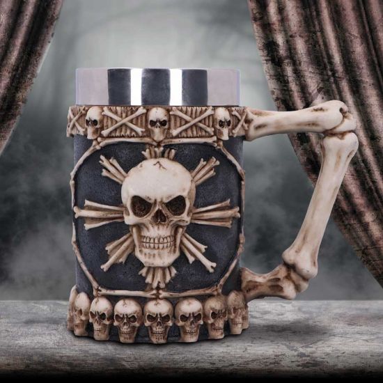 Nemesis Now Large Tankard of Skulls Mug 18cm Ivory