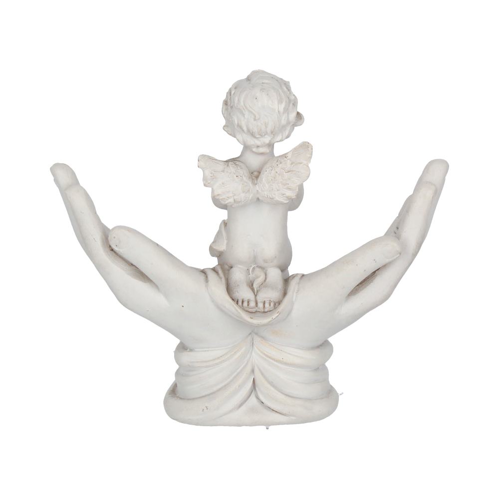 Nemesis Now Raised To Heaven Cherub Figur – Weiße Engelsstatue aus Kunstharz NEM3997 4