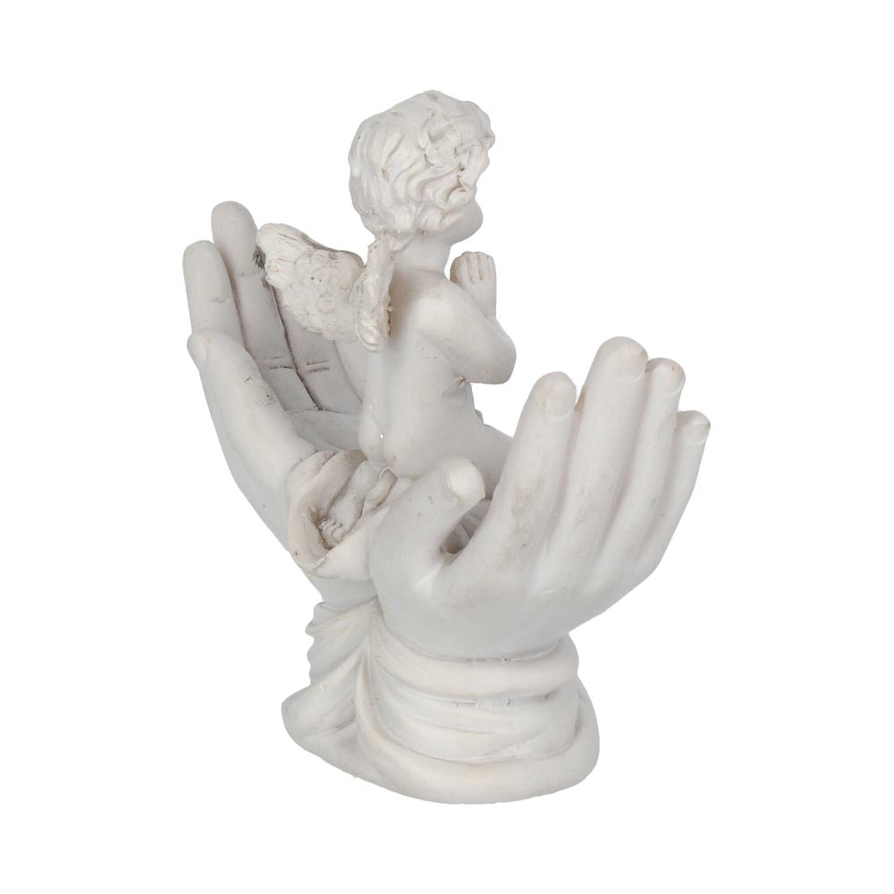 Nemesis Now Raised To Heaven Cherub Figur – Weiße Engelsstatue aus Kunstharz NEM3997 5