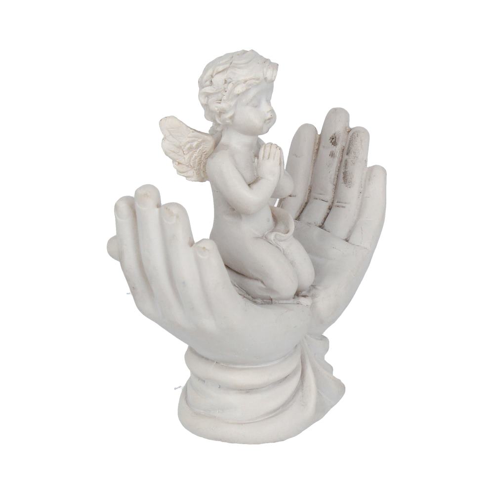 Nemesis Now Raised To Heaven Cherub Figur – Weiße Engelsstatue aus Kunstharz NEM3997 6