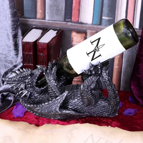 Nemesis Now Guzzlers Dragon Wine Bottle Holder 32cm Black