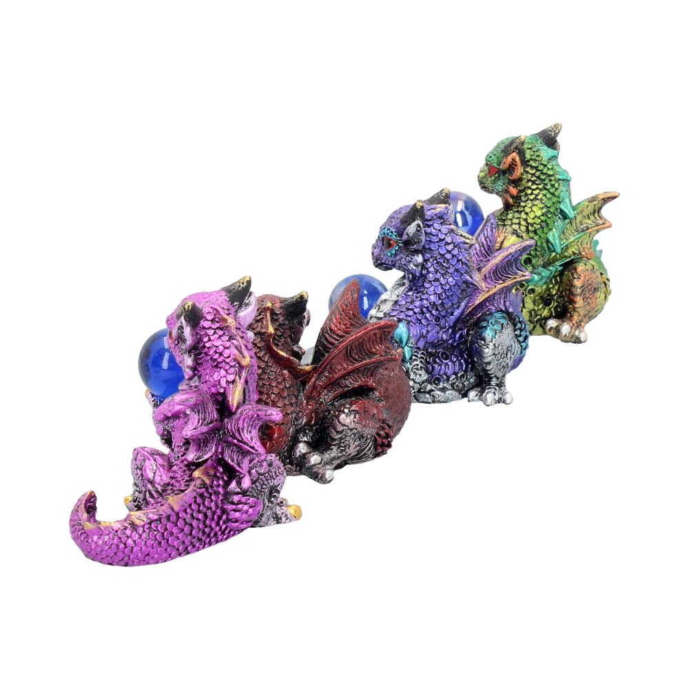 Nemesis Now Hatchling Treasures Set of 4, 5.5cm, Resin, Multi-Coloured